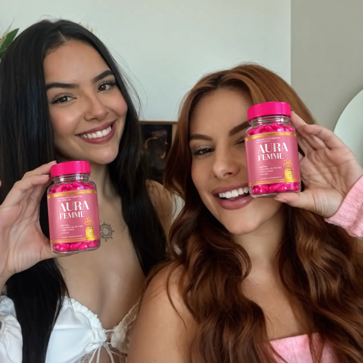 Selfie com Aura Femme e Sorrisos